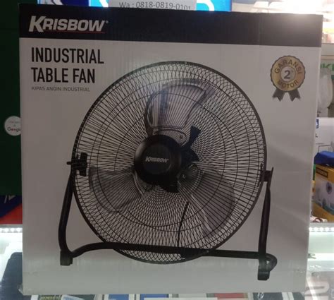 Kipas Angin Krisbow Table Fan Industrial Inci Watt Elektronik