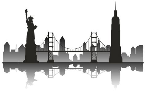 New York Silhouette Travel Landmark 594863 Vector Art at Vecteezy