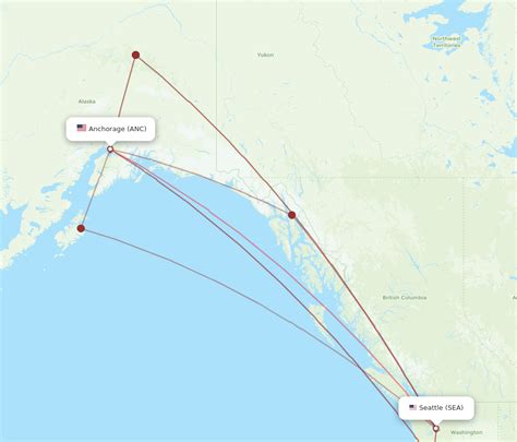 All Flight Routes From Anchorage To Seattle Anc To Sea Flight Routes