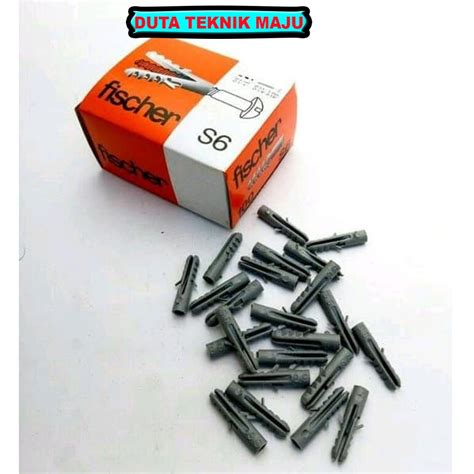 Jual Fisher S6 1 Box Isi 100pcs Fiser Viser Piser Pengencang Sekrup