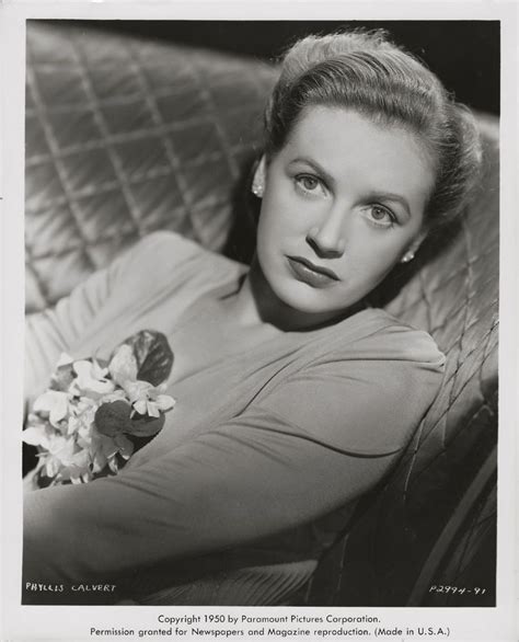 Phyllis Calvert Original 1950 Portrait Black And White Movie