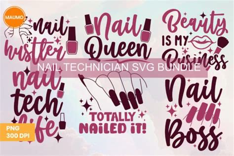 Nail Technician Svg Bundle Quotes Graphic By Maumo Designs Creative