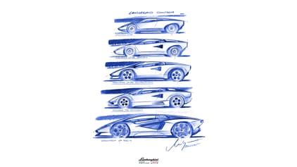 Check out these sketches of the new Lamborghini Countach | Top Gear