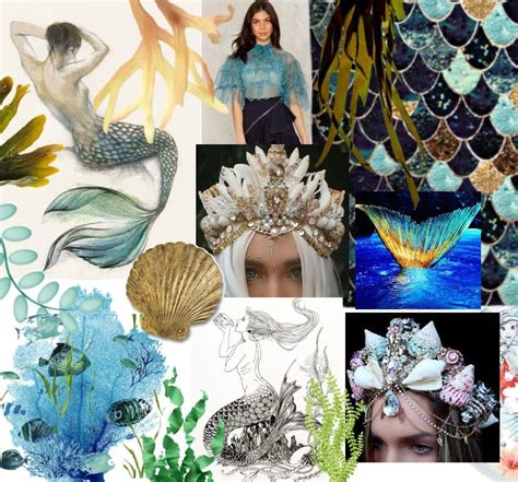 Mermaid Mood Board Print Inspiration Mood Board Character Costumes