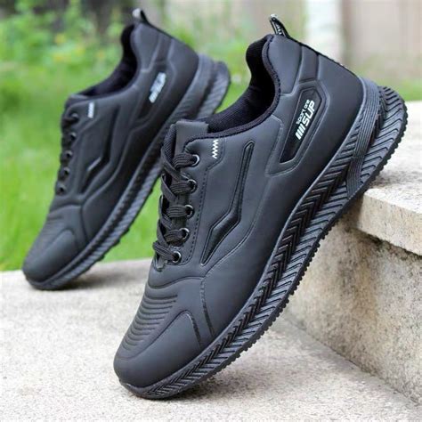 Jual Gio Saverino Sepatu Sneakers Pria Hitam Joker Shopee Indonesia