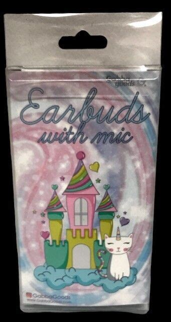 Gabba Goods Retractable Unicorn Cat Earbuds With Microphone Stocking