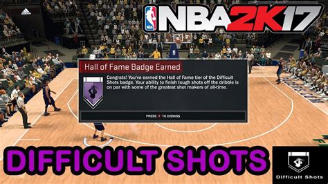 HOW TO GET DIFFICULT SHOTS HALL OF FAME NBA 2K17 YouTube