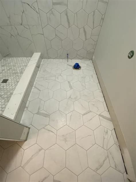 Satori Regent Carrara Nevoso Hexagon In X In Matte Porcelain Tile