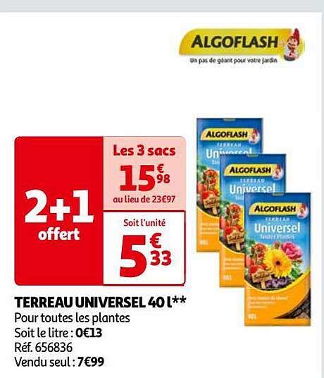 Promo Terreau Universel L Algoflash Chez Auchan Icatalogue Fr