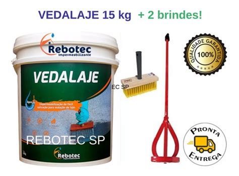 Vedalaje Impermeabilizante 15 Kg Original Kit P Aplicação Frete grátis