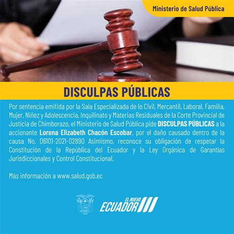 Disculpas Públicas Acción De Protección 06101 2021 02890 Presentado