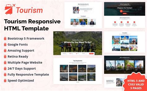 Tourism Responsive Html Template Website Template Ready Site