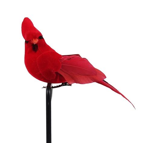 4pcs Red Simulation Bird Model Faux Birds With Clips Indoor Outdoor Ebay