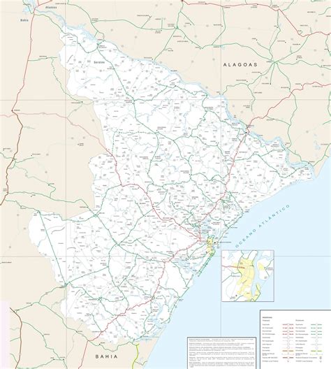 Mapa Do Estado De Sergipe Doc Sports