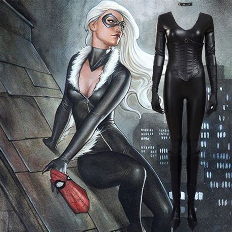 Spider Man Felicia Hardy Black Cat Cosplay Zentai Suit Costumes