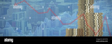 Composite image of red line graph Stock Photo - Alamy