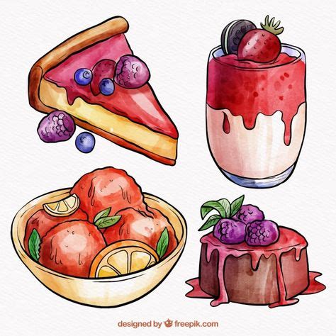 Idee N Over Watercolor Food Painting In Tekenen Drinken