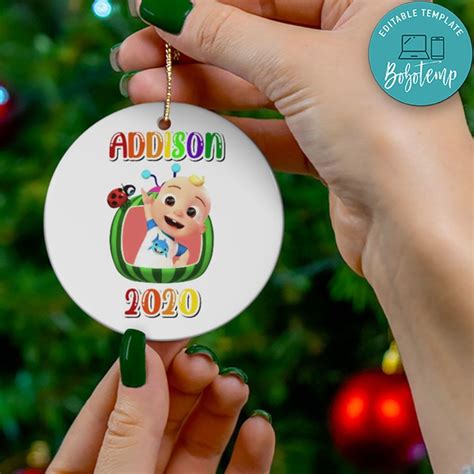 Cocomelon JJ Christmas Plastic Ornament Gift | Sportspartydesign