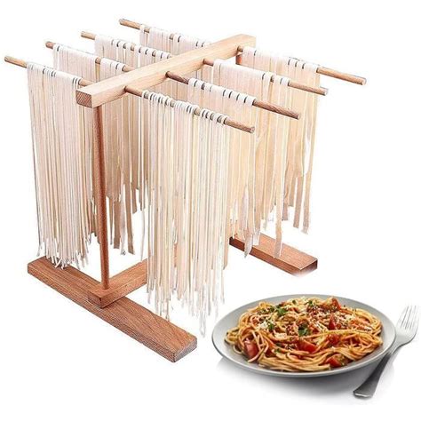 Séchoir à pâtesséchoir à pâtes Séchoir à spaghetti en bois pliable à 8