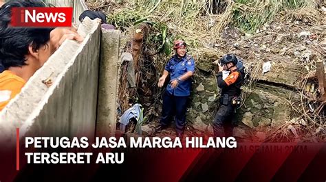 Petugas Jasa Marga Hilang Terseret Arus Saat Bersihkan Sampah Di Kali