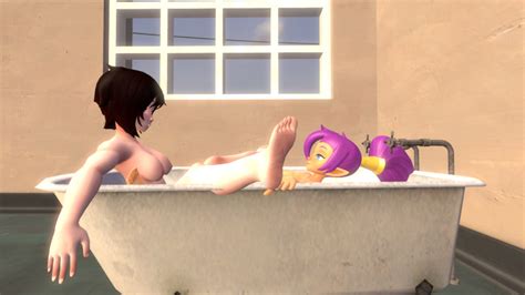 Rule 34 2022 2girls 3d Bath Bath Tub Big Breasts Boobs Crossover Female Female Only Legs