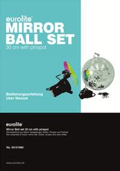 Eurolite Mirror Ball Set Cm With Pinspot Manuals Manualslib