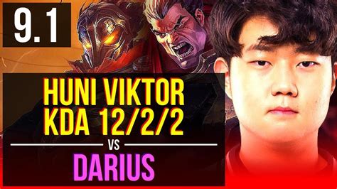 Huni Viktor Vs Darius Top 2 Early Solo Kills Kda 1222 Legendary