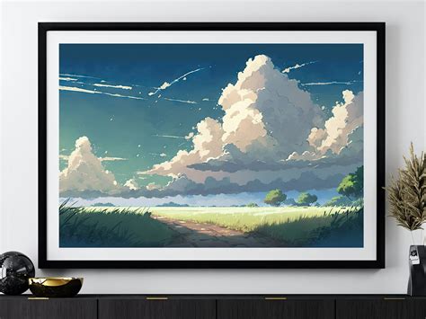 Anime Landscape Wall Art, AI Generated Digital Download, Printable ...