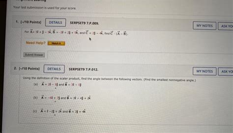 Solved For A 5i J−5k B −3i 2j 5k And C 2j−4k Find