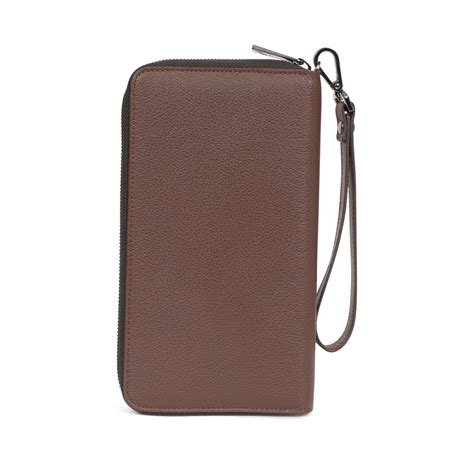 Compagnon de voyage Stop RFID chocolat marron foncé en cuir 3 SUISSES