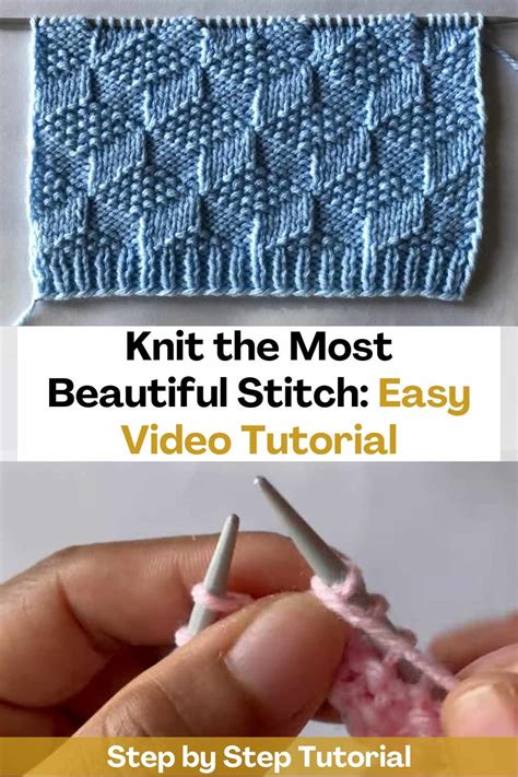 Knit The Most Beautiful Stitch Easy Video Tutorial