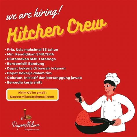 Lowongan Staf Dapur Kitchen Crew BANDUNG AtmaGo