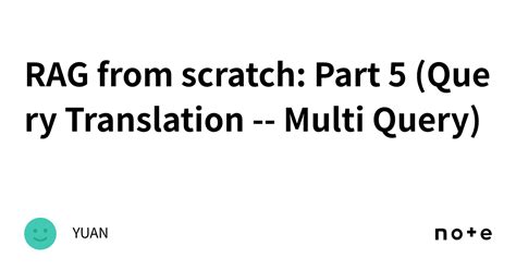 Rag From Scratch Part Query Translation Multi Query Yuan