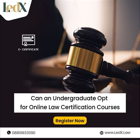 Can An Undergraduate Opt For Online Law Certification Courses By Ledx