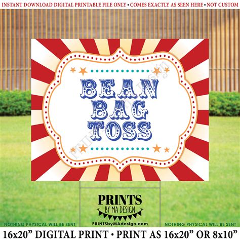 Bean Bag Toss Sign