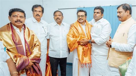 Actor Sarathkumar Merges His Party Aismk With Bjp Ahead Of Lok Sabha