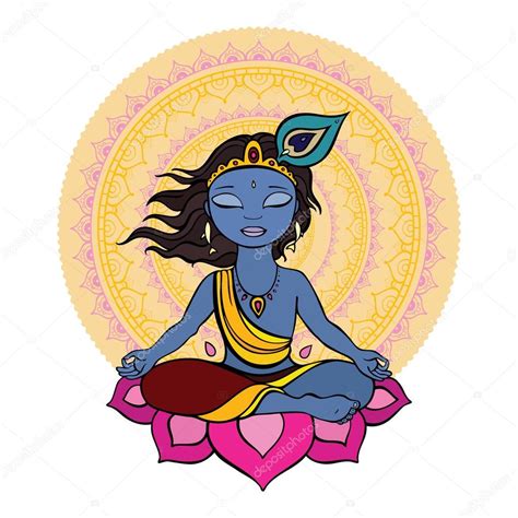 Hindu God Krishna Stock Vector Image By ©katyaulitina 44015971