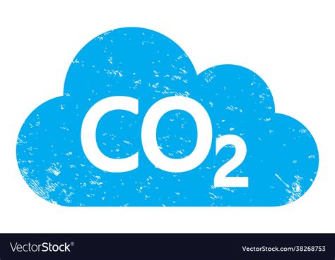 Carbon Dioxide Cloud Grunge Icon Image Royalty Free Vector