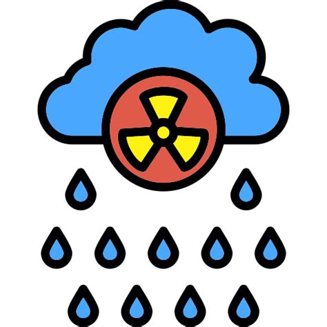 Acid Rain Free Ecology And Environment Icons