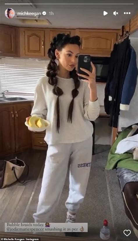 Michelle Keegan Shows Off Her Kooky Bubble Braids As She Poses For A