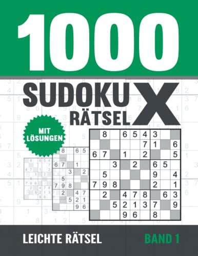 1000 Sudoku X Rätsel Sudoku Heft Für Erwachsene Mit 1000 Leichten