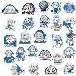 60Pcs Kawaii Anime Girl Gawr Gura Stickers Wholesale Stickers