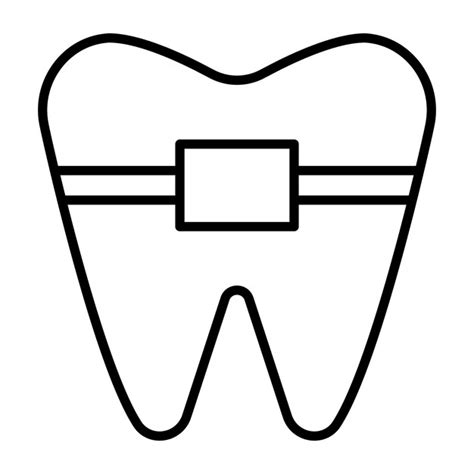 Premium Vector Tooth Braces Vector Illustration Style