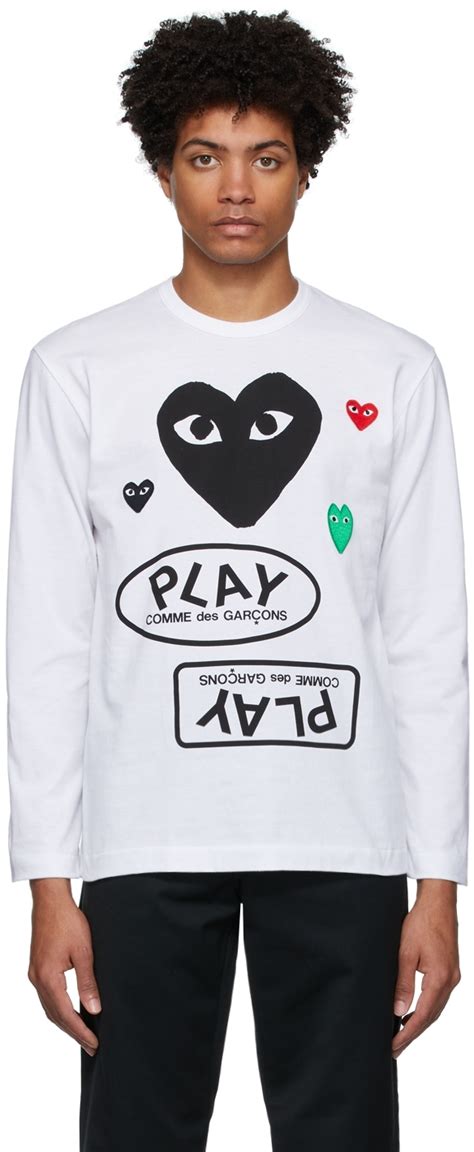 プレイ PLAY COMME des GARCONSLONG SLEEVE T にワンポイ