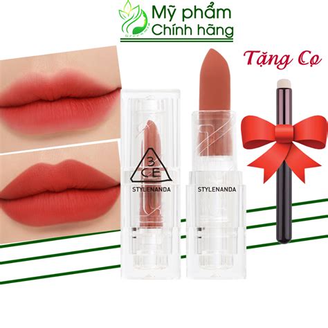 Mua Son Môi Thỏi Lì 3ce Soft Matte Lipstick Red Muse Màu Đỏ Tươi Vỏ Trong Suốt Bền Màu ChÍnh