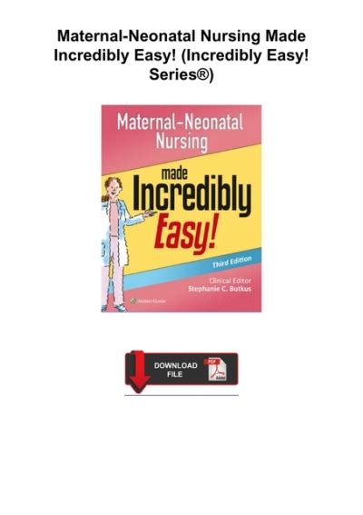 Pdf ️download⚡️ Maternal Neonatal Nursing Made Incredibly Easy