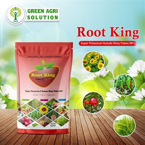 Powder Root King Super Potassium F Humate Shiny Flakes Packet