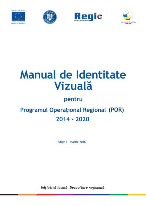 Pdf Manualul De Identitate Vizuala Regio Dokumen Tips