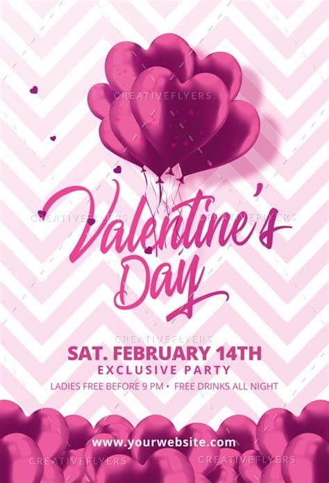 Valentine S Day Invitation Template Printable Creative Flyers