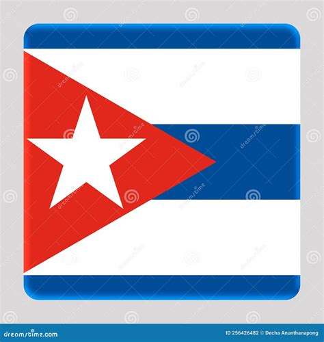 3d Flag Of Cuba On Square Stock Photo Image Of Polished 256426482